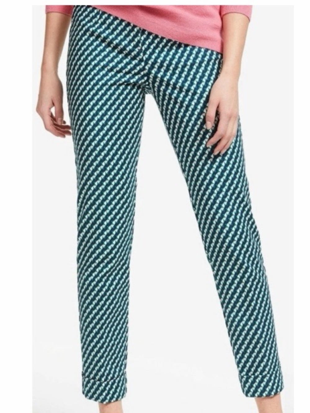Boden Kensington Turn Up Printed Ankle Pants